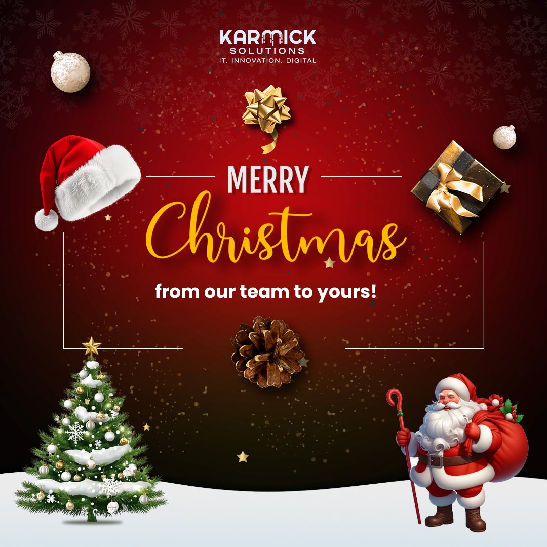 karmicksolution's tweet photo. May the magic of Christmas bring peace to your home and joy to your heart. We hope you enjoy a wonderful day of rest and celebration with your loved ones.

Merry Christmas from the team at Karmick Solutions!

#MerryChristmas #Christmas2025 #ChristmasVibes #SeasonOfJoy https://t.co/V4hUDG54Pr