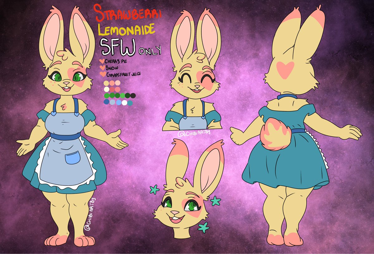 ChibiArtsy's tweet photo. And now, a revamp of my first fursona, Strawberri Lemonaide. #furryartwork #furryfandom #furrtart #furryreferencesheet #commissions #artcommissions #commissionsopen #furry #art https://t.co/Wu4BHBzNx7
