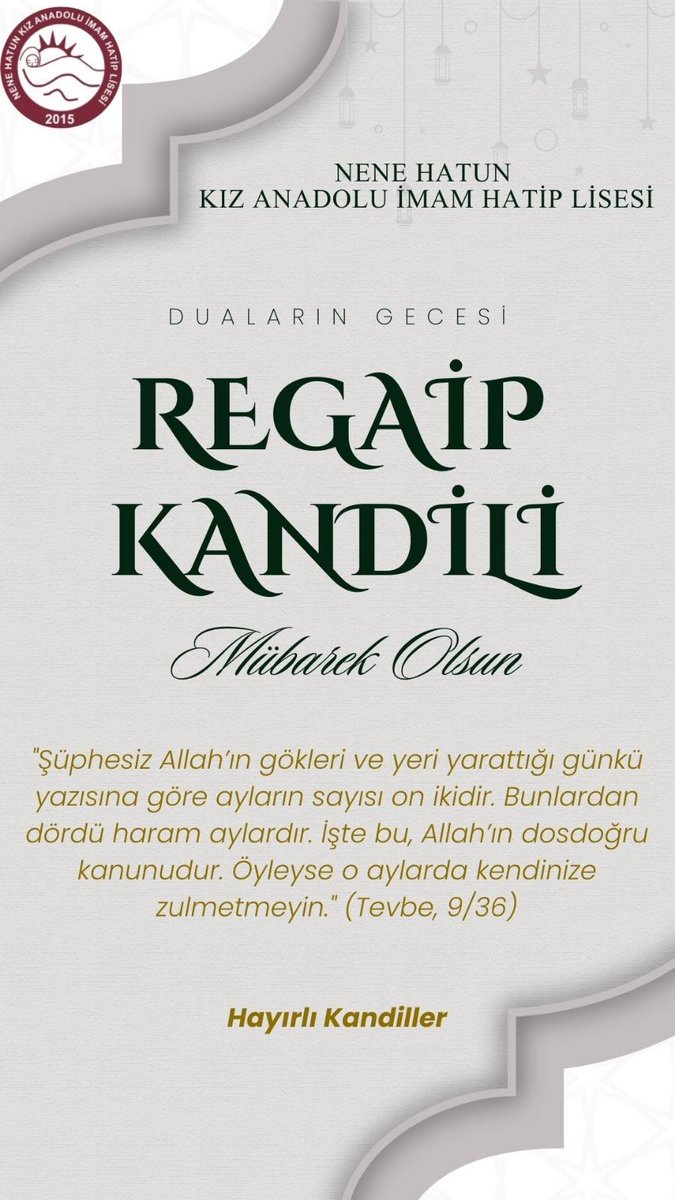 Ankara Nene Hatun Kız Anadolu İmam Hatip Lisesi (@nenehatunaihl) on Twitter photo 