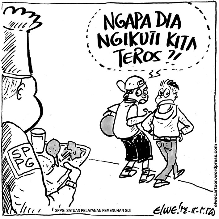 Sekolah ora sekolah sing penting mangan🤣
#mbg

elwecartoon.wordpress.com