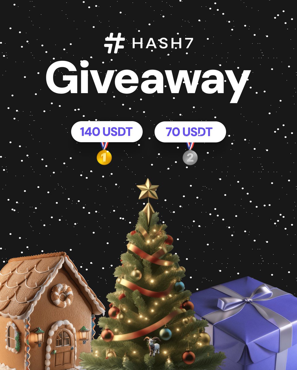 HASH7 Holiday Giveaway 🎁
Win 140 / 70 USDT 🚀
How to join:
1️⃣ Buy an annual HASH7 subscription
2️⃣ Write down your UID from the app under this post

⏳ Dec 25 – Jan 10
🎉 Winners announced Jan 11 (random draw)
Thanks for your support &amp; happy holidays! 🤖✨

#hash7 #Giveaway