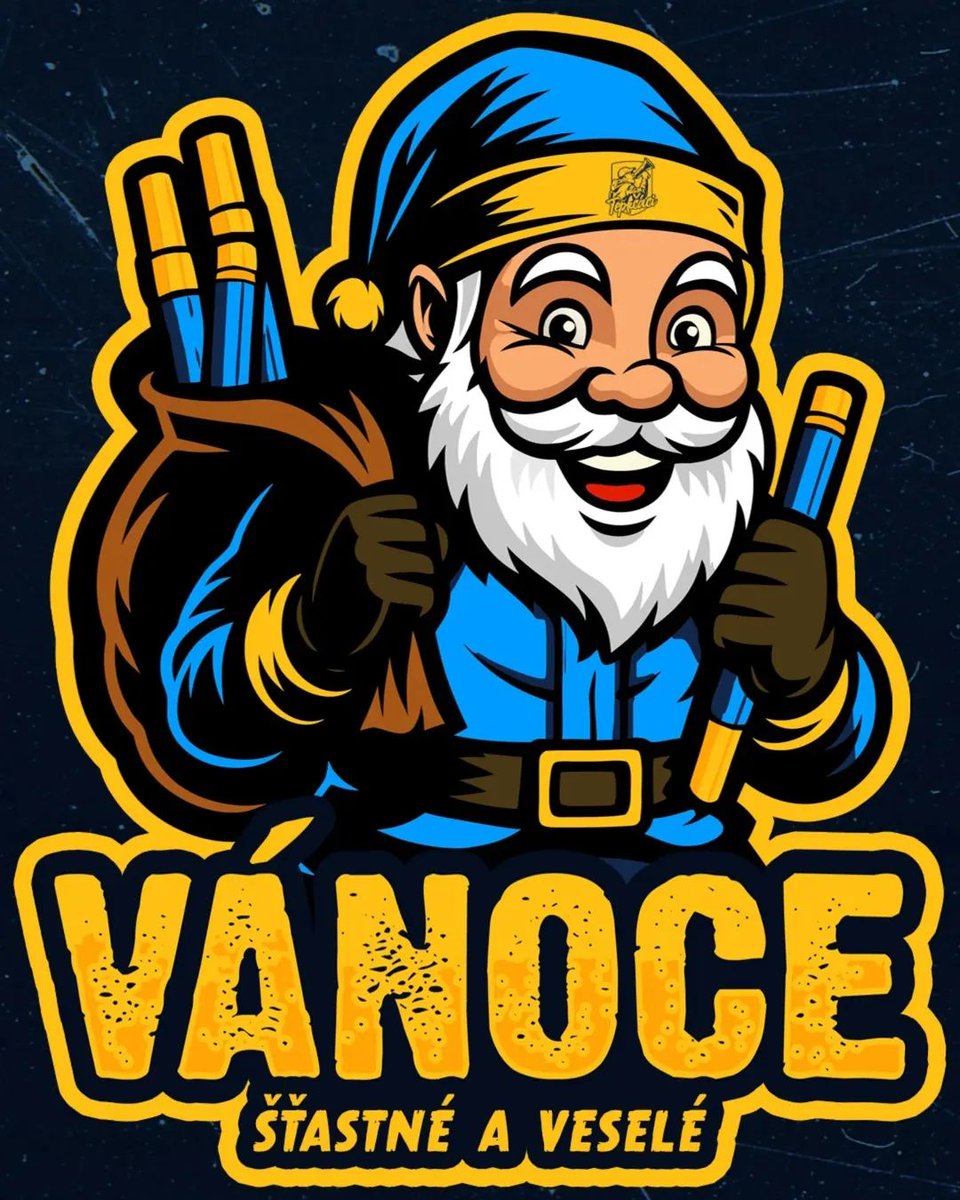 Šťastné a veselé žlutomodré Vánoce