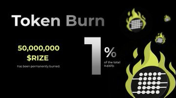 EmmyCryptix10's tweet photo. When I see announcements like this, it is always a major confidence booster.

@trize_io just completed a recent burn. This is pure on-chain action, not commentary.

50M $RIZE has been permanently removed from circulation: fully verifiable, with no reallocations or treasury movement. 

This closes the Pre-TGE airdrop remainder and tightens the overall supply profile.

With a hard-capped contract (no minting) and 1.5B $RIZE locked for governance, long-term alignment remains intact.

Scarcity always leads to more demand and this is a big step towards massive liquidity boost.

#RWA