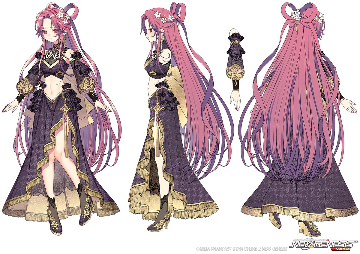 【お知らせ✎】
#PSO2NGS 12月24日配信 ACスクラッチ【ニューイヤーズチャーム'25】にて、東洋風オリエンタルなドレスウェア「オーレリアオリエ」のデザインを担当いたしました!よろしくお願いします🎀🌹 #NGS 