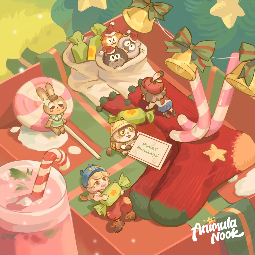 Animula_Nook's tweet photo. Under the glow of the Starbloom Towering and softly chiming bells, Golden Bell Festival has quietly arrived in Minietopia. ✨  

Minies are getting gifts ready for loved ones—and even for the stars above Emocean they dream of befriending. Among them, Meowrio slips you a holiday card filled with the Minies’ tiny blessings and big warmth. 🎁🍎  

To all our dear Wishweavers, may your night be filled with warmth, wonder, and the sweetest dreams. Let’s look forward to all the little good things still on their way. 💖  

#AnimulaNook #GoldenBellFestival #MiniesBlessings #Minie

---
🎁 Golden Bell Giveaway (1/3)

Repost this post and tag @AnimulaNook for a chance to be 1 of 5 Wishweavers to receive a $25 Amazon Gift Card.
Winners will be announced within 10 business days.
Prizes will be delivered within 15 business days after the winner list is posted.
