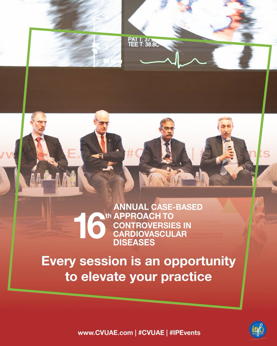 CVConfUAE's tweet image. Every session is an opportunity to elevate your practice.

Join #CVUAE 2026 for 2 days of case-based learning, expert insights &amp;amp; meaningful clinical discussions.

7–8 Feb 2026 | Dubai, UAE
Co-Sponsored by Cleveland Clinic &amp;amp; Mayo Clinic
Reg now: bit.ly/CVUAEreg

#IPEvents