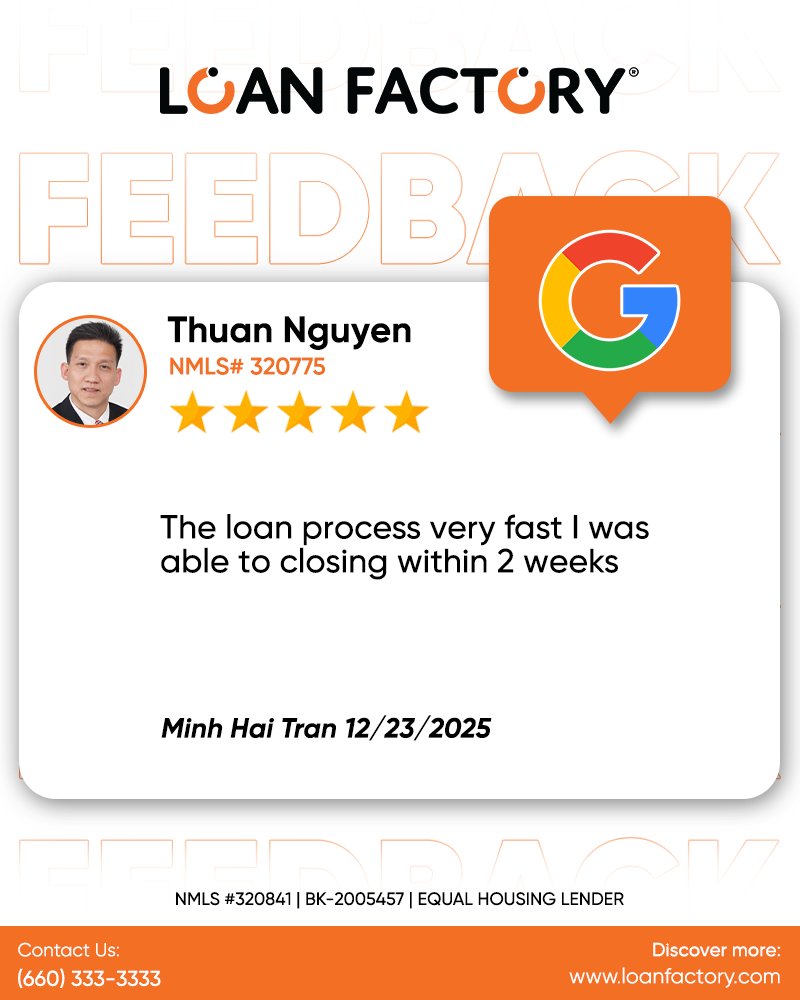 loanfactoryus's tweet image. Closing a loan in 2 weeks sounds impossible to some lenders. To us, it sounds like a job well done. 

A huge thank you to Minh Hai Tran for sharing this incredible milestone.

DM us "SPEED" to get you into your new home!

#FastClosing #LoanFactory #MortgageEfficiency #RealEstate
