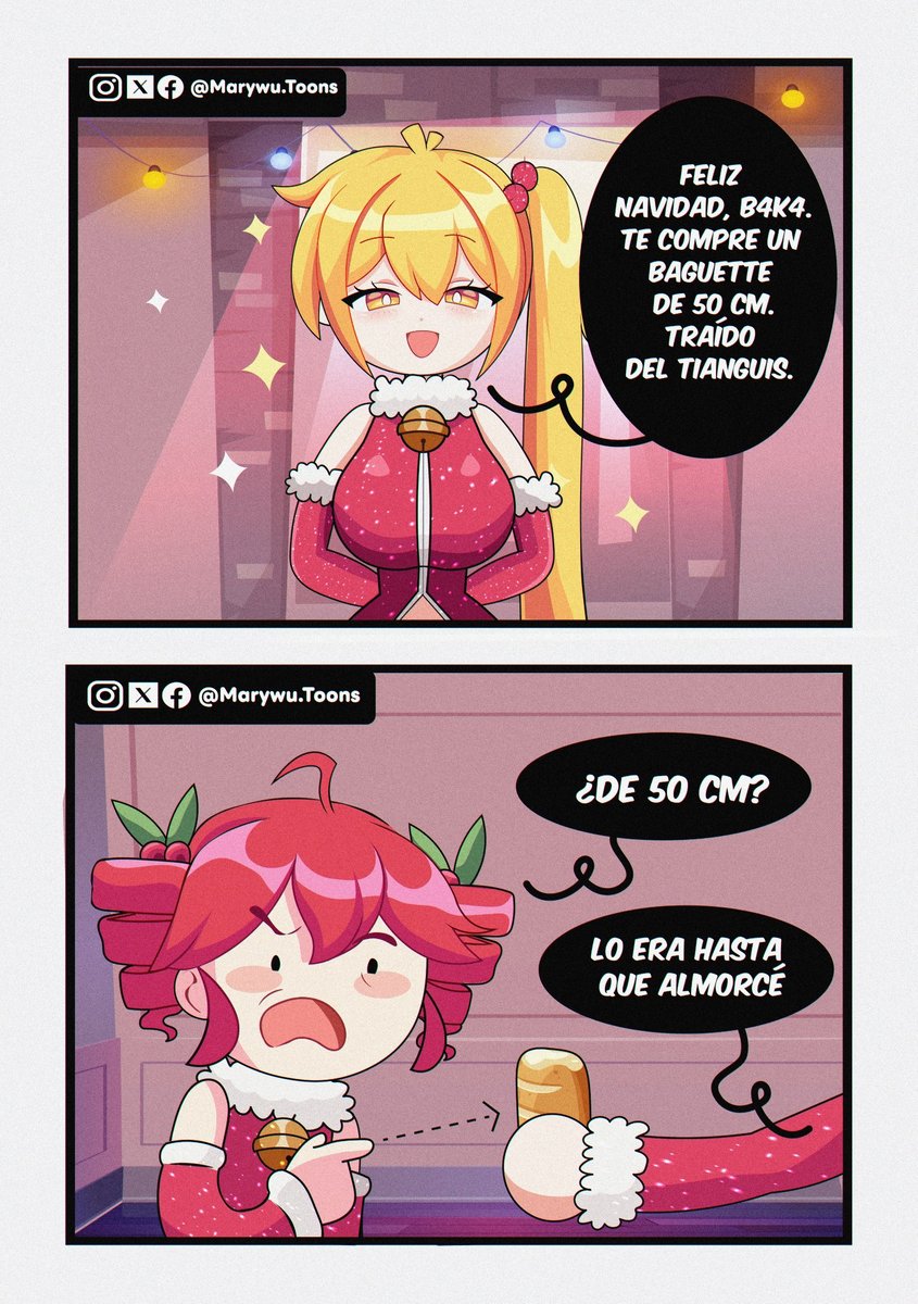 Neru dándole un baguette a Teto de navidad 🎄🎅🏻🥖

#tetokasane #VOCALOID #neruakita