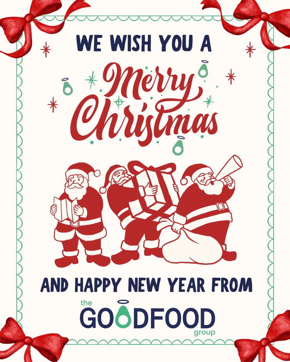 GoodFoodGroup_'s tweet image. Wishing our entire house of brands and retail partners a very Merry Christmas and a joyful New Year! 🎄✨

We look forward to achieving even greater things together in the new year.

Warmest wishes from our team to yours! 🎁⭐

#christmas #thegoodfoodgroup