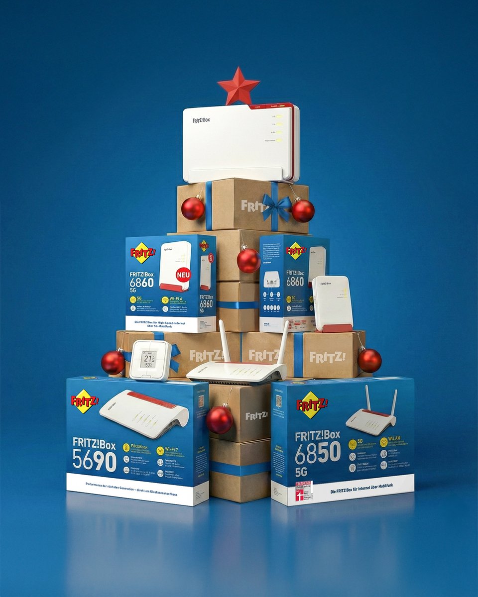 Buone Feste a tutti voi: che siano piene di relax, risate, film, giochi online e… un Wi-Fi impeccabile, ovviamente🎅🎄

Il vostro team FRITZ! 😘