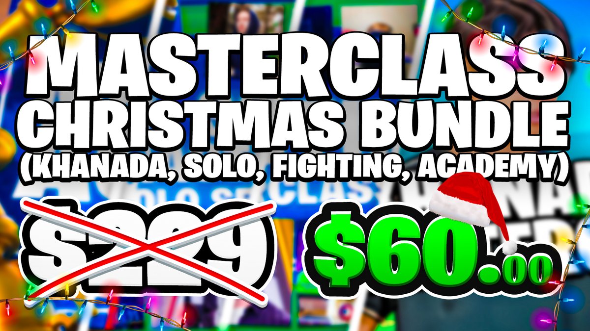 DestinysJesus's tweet image. 🚨GIVEAWAY🚨

Giving away 3 copies of the Masterclass Christmas Bundle 🎄Unlock the Solos, Fighting, Academy and New Khanada Masterclass Early 

Just retweet ♻️and tag your duo to enter will choose on Boxing Day 🎅