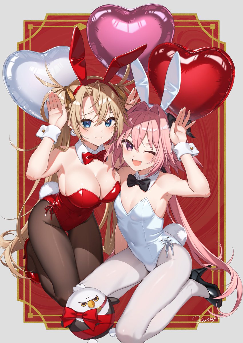 アストルフォ(Fate) ,ブラダマンテ(Fate) 「Happy Merry バニーなブラダマンテちゃんとアストルフォ」|かんゆくんのイラスト