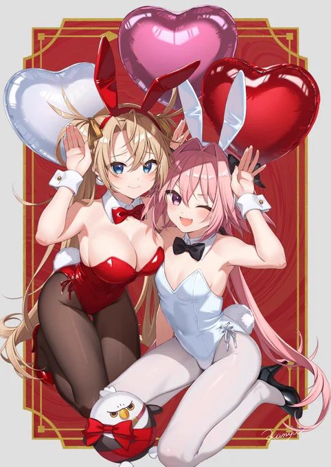Happy Merry バニーなブラダマンテちゃんとアストルフォ