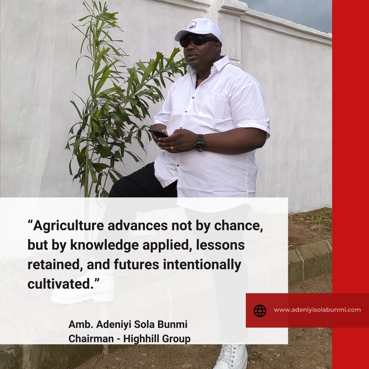Let us not end this year merely older in time, but richer in insight, stronger in purpose, and better prepared to cultivate a more resilient agricultural future.

#RenownedAgriculturist #AgriculturalLeadership #EndOfYearReflection #SustainableAgriculture