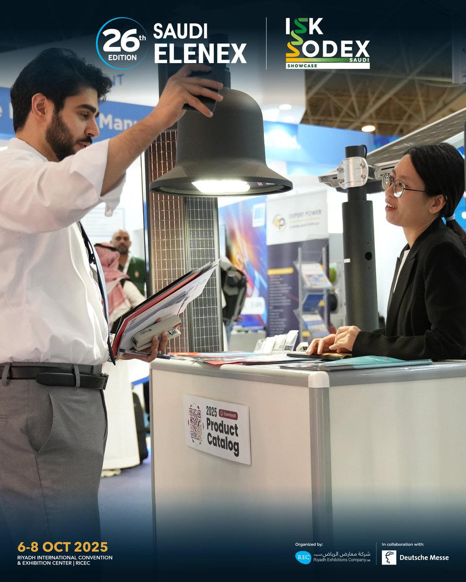 At Saudi Elenex the lighting sector shines with opportunities for smart, efficient, and sustainable illumination

Connect with innovators, discover the latest trends, and be part of what’s next

Book your space now
saudielenex.com/book-your-spac…

#SaudiElenex #Lightining
