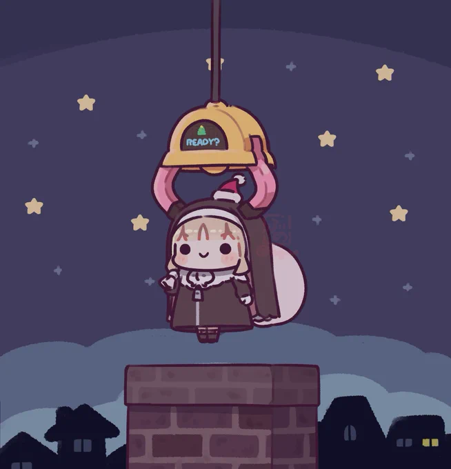 クレアサンタ、クリスマスミッション開始… #描いたよクレアさん