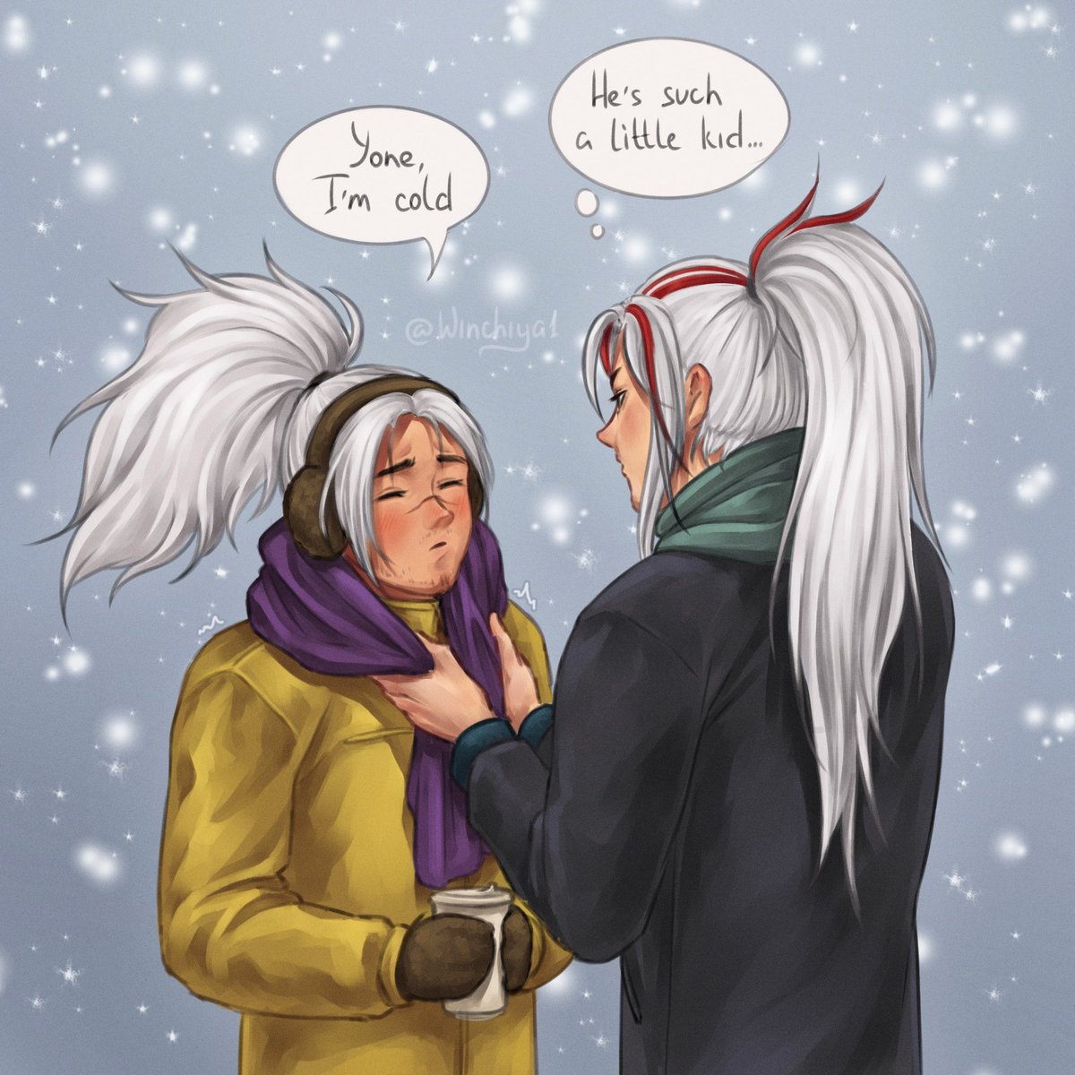 My first League art with brothers. Happy Holidays!

#leagueoflegends #lol #yasuo #yone