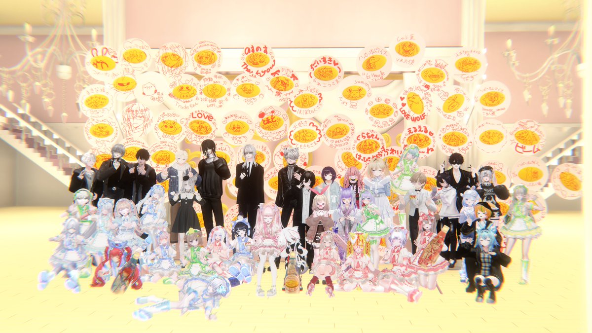 12/22のやつ！
#VRCおむちゃ のプレオープン行ってきた！
めちゃくちゃ楽しかった～～～お絵かき上手だし、メイドさんたちみんなかわいかった！
壁一面に置かれたオムライスもすごい...！