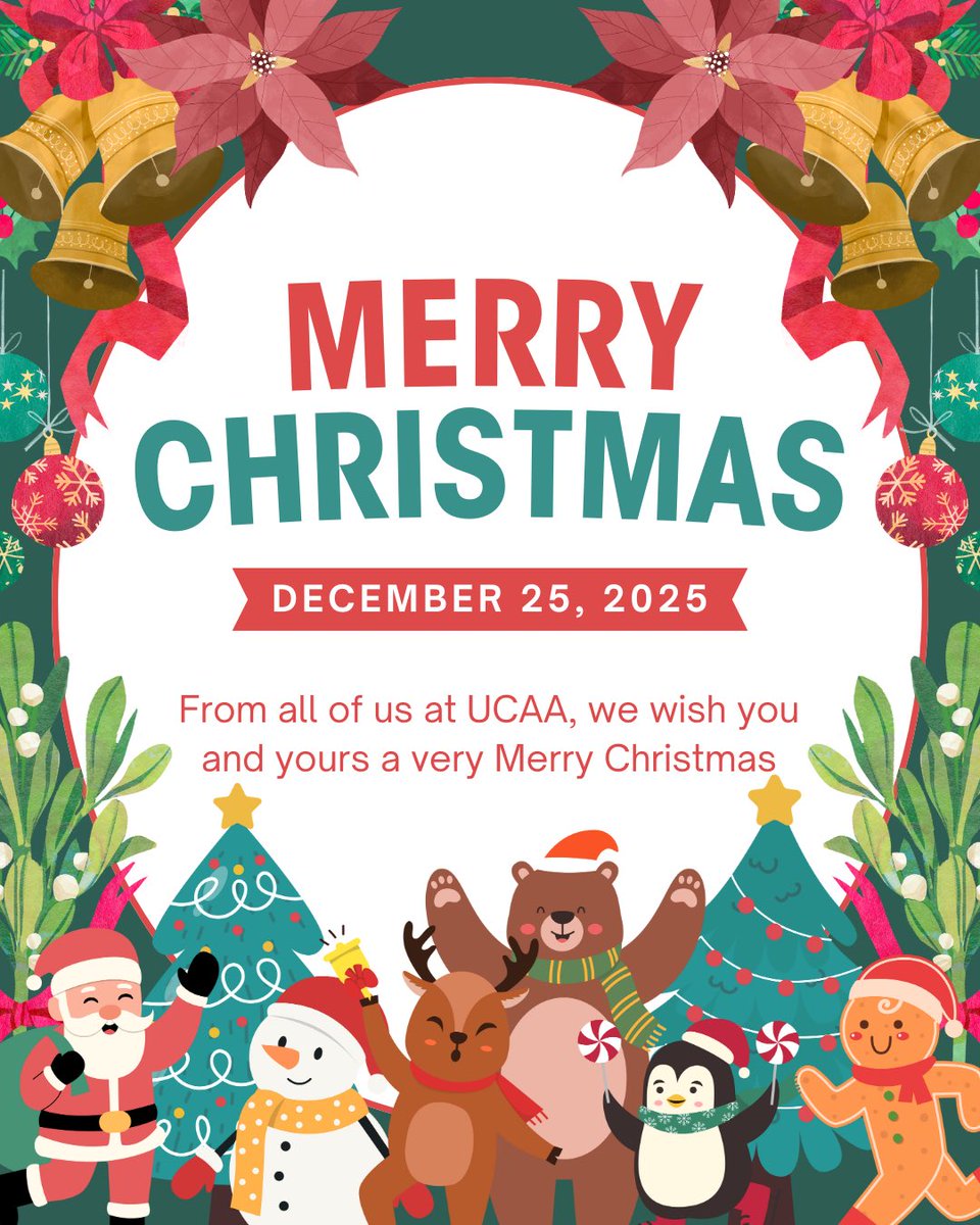 ucaauganda's tweet image. Wishing you and yours a very Merry Christmas. May the season be filled with laughter, love and joy. 

#UCAA
#MerryChristmas