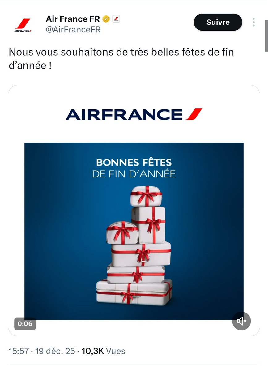 Joyeux Noël de chez Fly Emirates vs Bonnes fêtes de fin d'année de chez Air France 🤌🏻