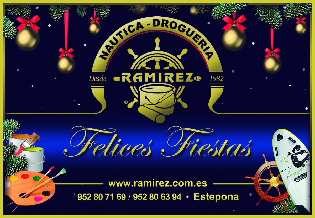 RamirezEstepona's tweet photo. ¡Náutica y Droguería Ramírez os desea
una muy Feliz Nochebuena!🥳
💞Y os agradece vuestra confianza durante todo el año...
¡Felices Fiestas 2025-2026!🎊 https://t.co/DRdouASXxH