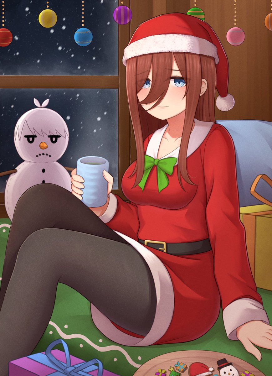 Atorie05's tweet image. 🎁メリークリスマス！🎄
最近めちゃくちゃ忙しいけどクリスマスのために何かを描きたかた。今年は三玖 💙
#中野美玖 #五等分の花嫁