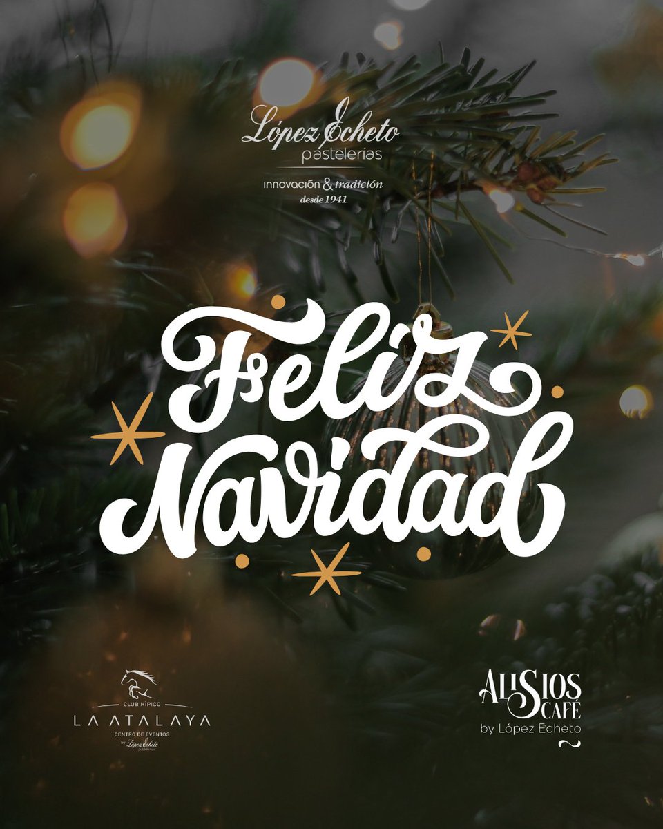 De parte de todo el equipo de López Echeto, Alisios Café y Atalaya Eventos, te deseamos una dulce Nochebuena y una feliz Navidad 🥂