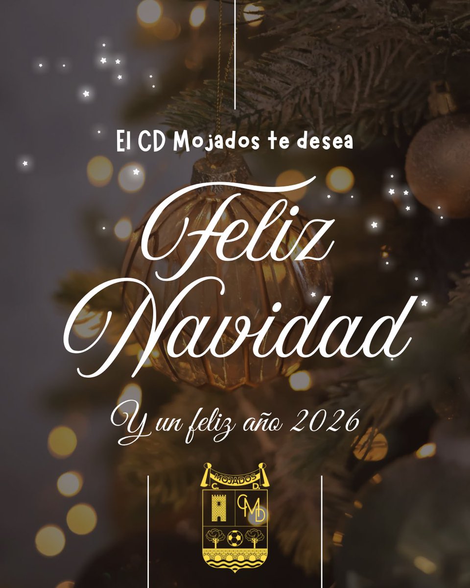 CDMojados's tweet photo. ✨🎄 En estas fechas tan especiales queremos agradecer a nuestra afición, jugadores, cuerpo técnico y a todas las personas que forman parte del club por su apoyo incondicional durante todo el año.

Que la Navidad esté llena de unión, ilusión y nuevos sueños por cumplir. https://t.co/vgPcOp1dTS