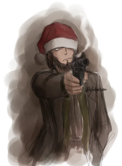 クリスマス。 鉛の弾をプレゼントするサンタさん。