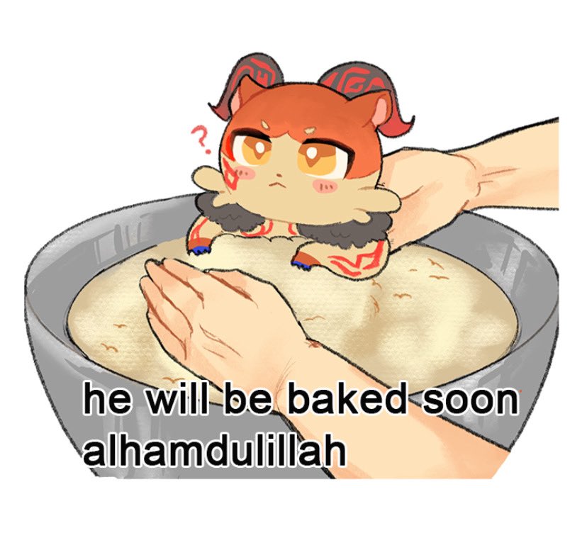 kelincipinkeu's tweet image. may i offer you... some baked chimeras #phainon #mydei #anaxa