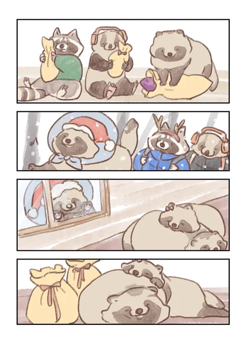 #たぬき 
#嫁のたぬきストーリー

たぬサンタ 