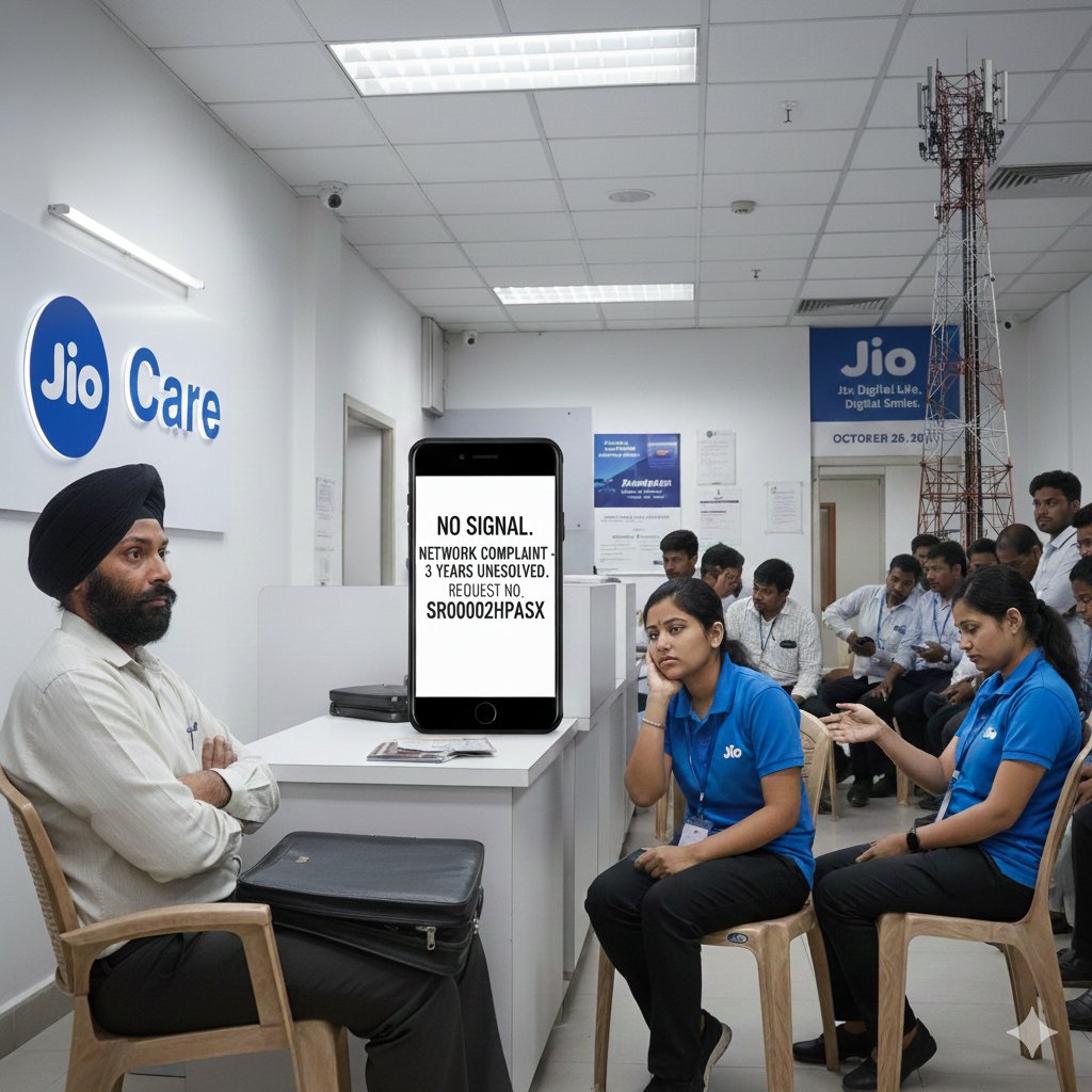 vijendrapingun's tweet photo. I have been registering a network complaint with @JioCare for 3 years with service request number SR00002HPASX which is yet to be resolved Complaints are always closed with an irresponsible response @reliancejio @TRAI #jio  @reliancegroup @RelianceMobile @JioCare @atc_india https://t.co/OukCg0hyzS