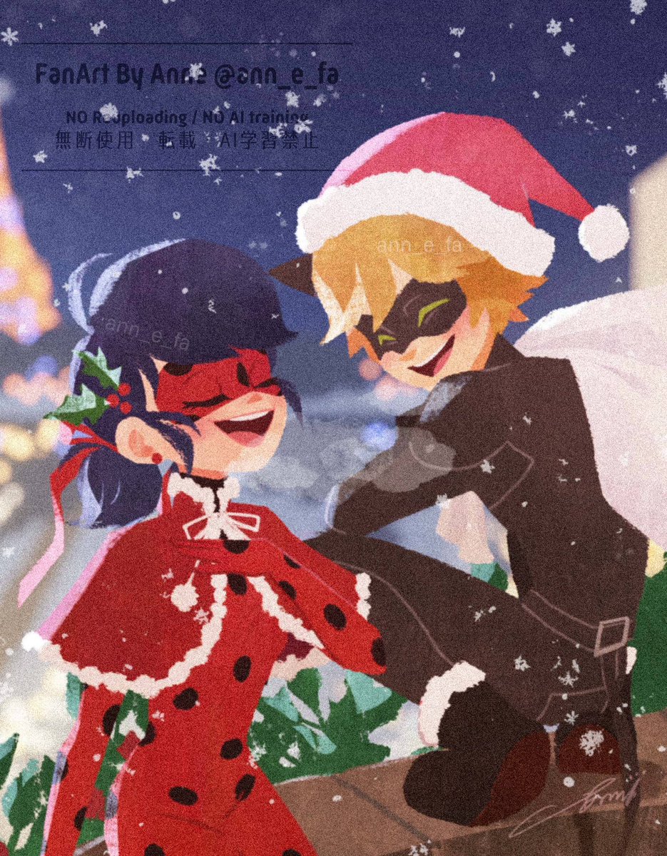 ✨🌟ℍ𝕒𝕡𝕡𝕪 ℍ𝕠𝕝𝕚𝕕𝕒𝕪𝕤! 🌟✨

Fanart / Miraculous ladybug &amp; chatnoir