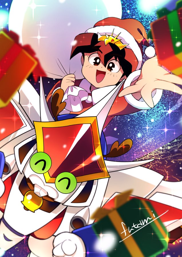 ＼今晩行くから待っててね❣／
(1/2)
#魔神英雄伝ワタル 
#MerryChristmas
