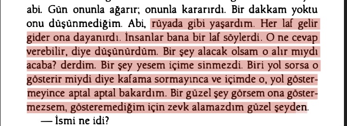 türk edebiyatındaki en güzel aşk betimlemesi. sait faik'in "öyle bir hikaye" isimli eserinden..

"rüyada gibi yaşardım"