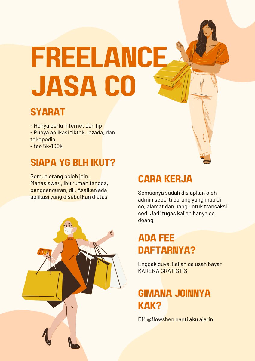 flowshen's tweet image. ‼️ STOP SCROLLING ‼️

 GUYS AKU LAGI OPEN FREELANCE JASA CO YAA!😉

Kapan lagi kan kalian checkout barang tapi dibayar?🤩🤩

#zonauang️ #zonajajan️️ #freelance