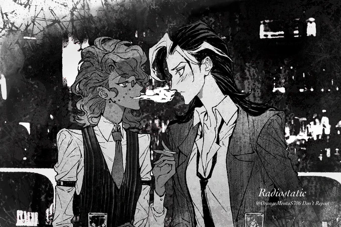 #HazbinHotelFanart #radiostatic 
hmm… 