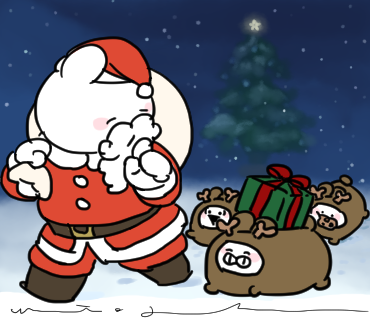 gonnohjoye's tweet photo. 🐰🛏️🎁🎅 https://t.co/WNlcxBnlLT