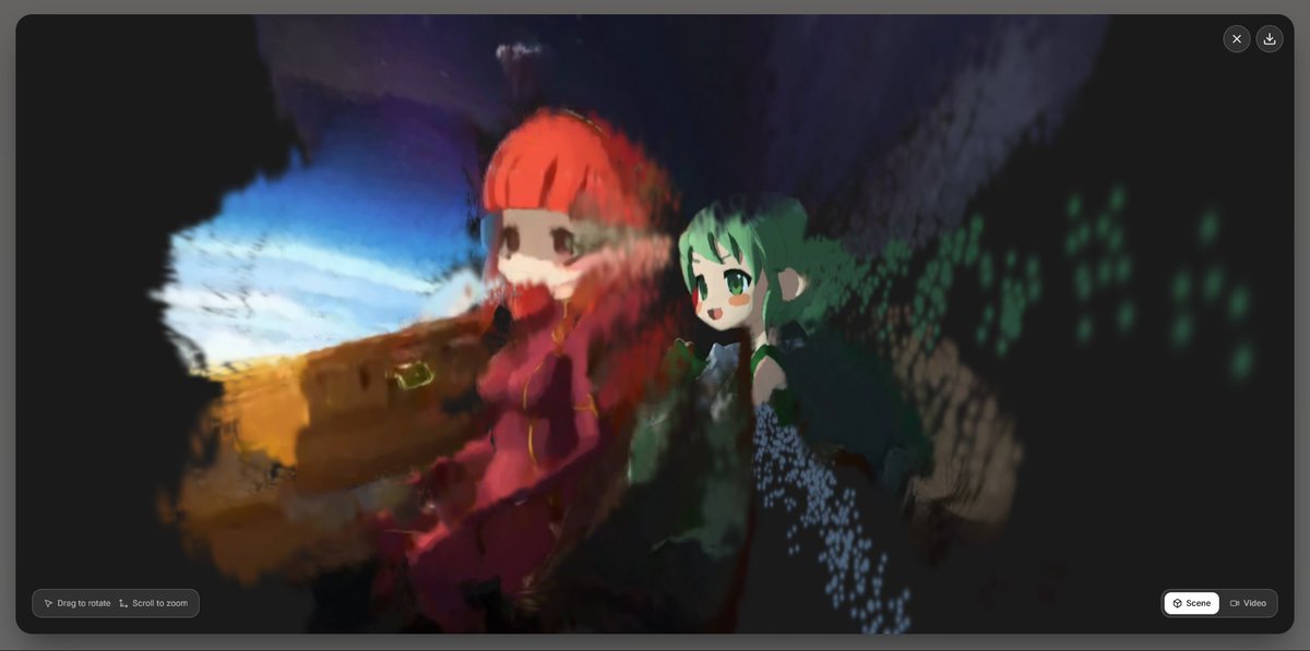Gharacter's tweet photo. Appleの画像⇒3D技術「SHARP」でWEBアプリを公開した人がいるようなので試した
https://t.co/nFeSqkvUpX
1枚目は元画像
裏側から見ても顔が見えたり
※動画は5倍速にしてます

基本的に写真のような立体的な画像が対象
注意：処理完了直後は半端なデータな場合があるので少し待ってページ更新しよう https://t.co/lKycURLWSY