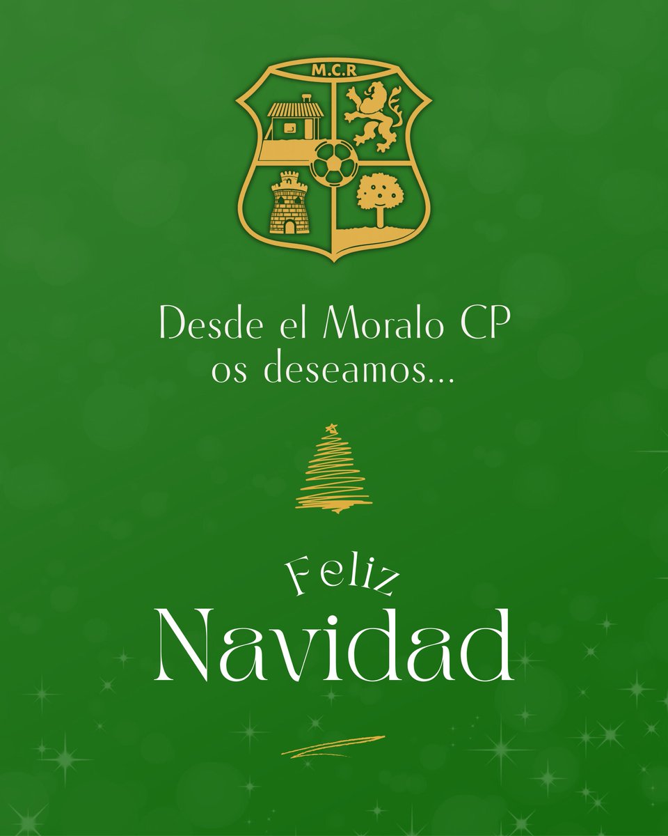 🎄✨ ¡Feliz Navidad, familia morala! ✨🎄

Desde el club solo podemos daros las gracias.
Gracias por cada aplauso, cada cántico y por acompañarnos en los días de sol, de lluvia… y en esos domingos de 3ª RFEF que nunca se olvidan. Sin vosotros, esto no sería lo mismo.

Os