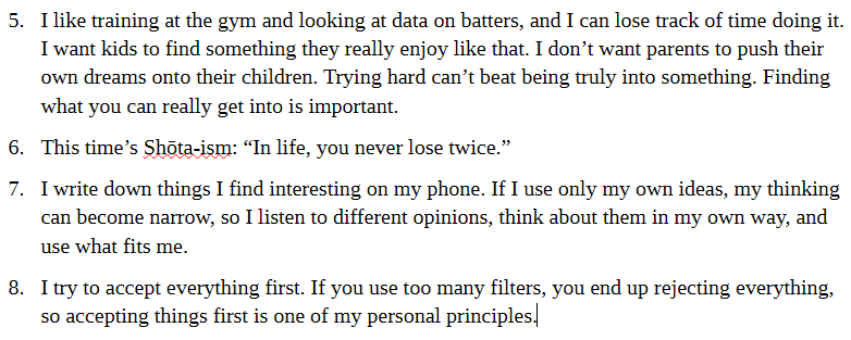 CubbyMike76's tweet image. I made a short summary of Shōta’s podcast, which started yesterday. Yesterday’s topic was “Why I challenged myself to play in the MLB.” Points 1 to 4 are the same as last time. @Cubs #BeHereForIt #FlyTheW #今永昇太SHOTAISM @showup1242 I’ll delete this if there are any issues.🙏