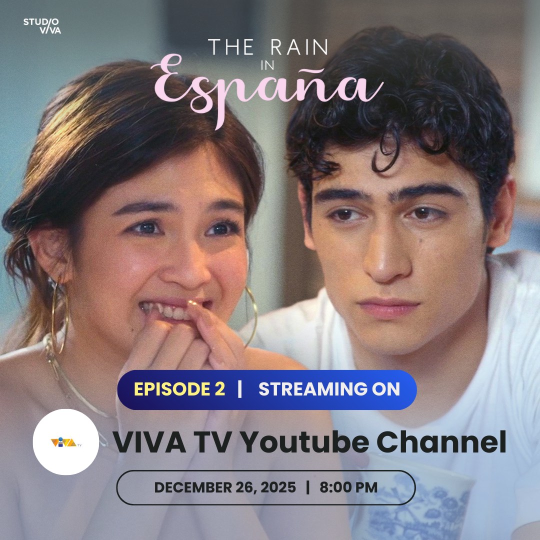 Love is in the air dahil nagbabalik muli sina Luna at Kalix 🫶 

THE RAIN IN ESPAÑA EPISODE 2 will be available on Dec 26, 8PM sa Viva TV YouTube Channel! 

#TheRainInEspaña
#TRIEOnVivaTVYouTubeChannel