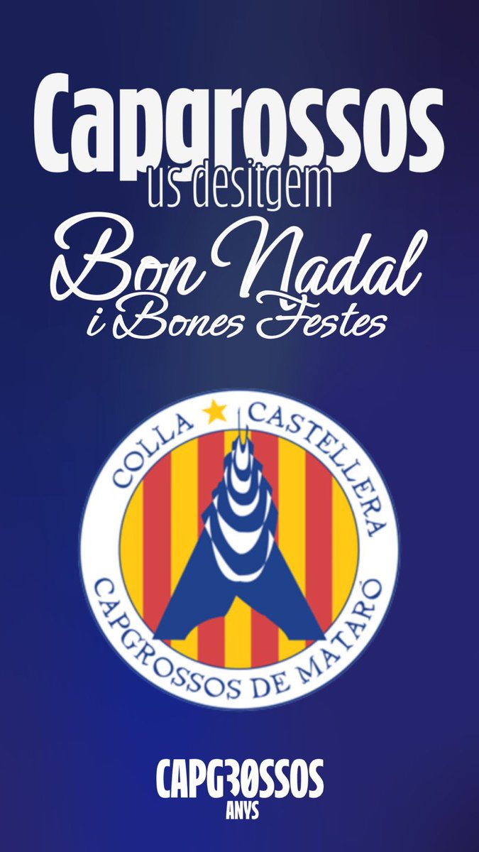 Us desitgem Bon Nadal i bones festes!💙

#castells #capgrossos