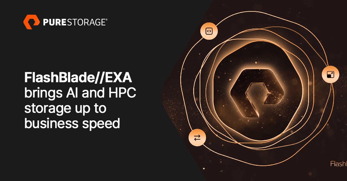 AI is growing more capable. Your storage should match its pace. 

FlashBlade//EXA offers scalable, high-performance object storage designed to meet the demands of data-rich #AI and HPC workflows, without the friction of legacy systems. 

Discover it now:  sl1nk.com/cd1TD