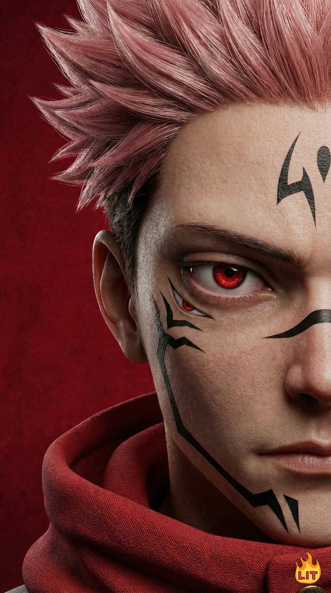 animeirl's tweet photo. The King of Curses, reimagined in reality.

Cold eyes. Absolute dominance.
Sukuna — but real 🩸

#Sukuna #JujutsuKaisen #AIArt #RealisticAnime https://t.co/CYfvspOcEf