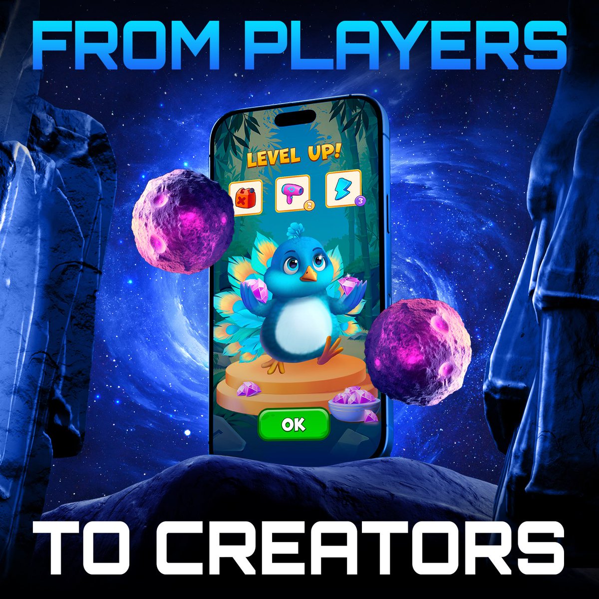 CometSpace_Dev's tweet photo. From Players to Creators: The Power of UGC in Web3 🚀

In Web3, players don’t just play — they create, collaborate, and co-own worlds.
UGC builds trust, drives growth, and turns communities into ecosystems.

At Comet Space, we turn players into creators 💫

#Web3 #UGC #GameFi https://t.co/GXtWlGB71E