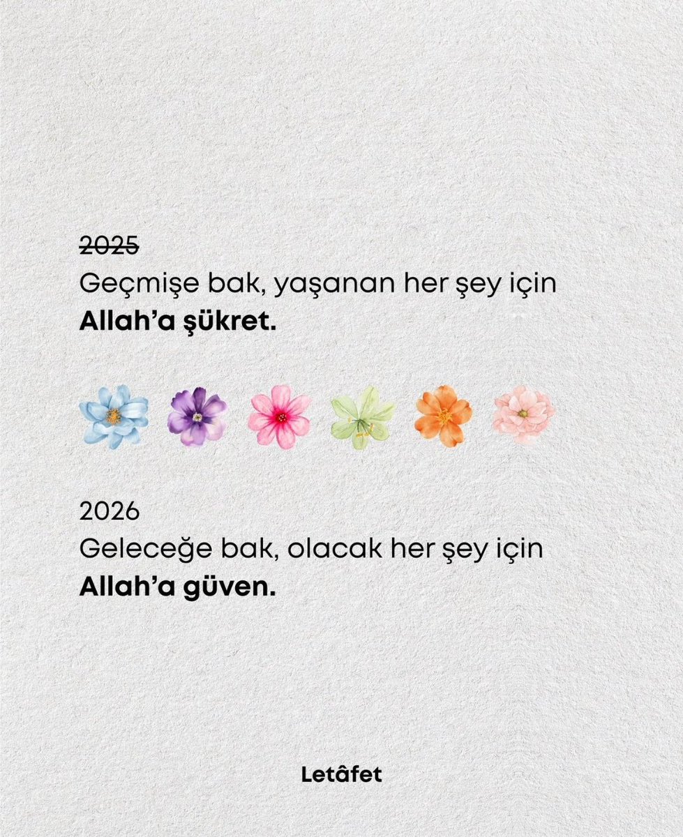 Allah'a şükret.
Allah'a güven.