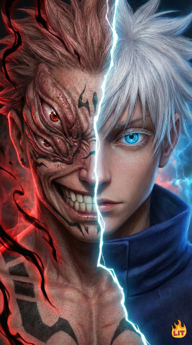 animeirl's tweet photo. Gojo vs Sukuna — but realistic.

If this battle happened in real life,
who’s walking away alive? 👁️⚡🩸

Gojo or Sukuna? 👇

#Gojo #Sukuna #JujutsuKaisen #aiartist https://t.co/glpT9Juct6