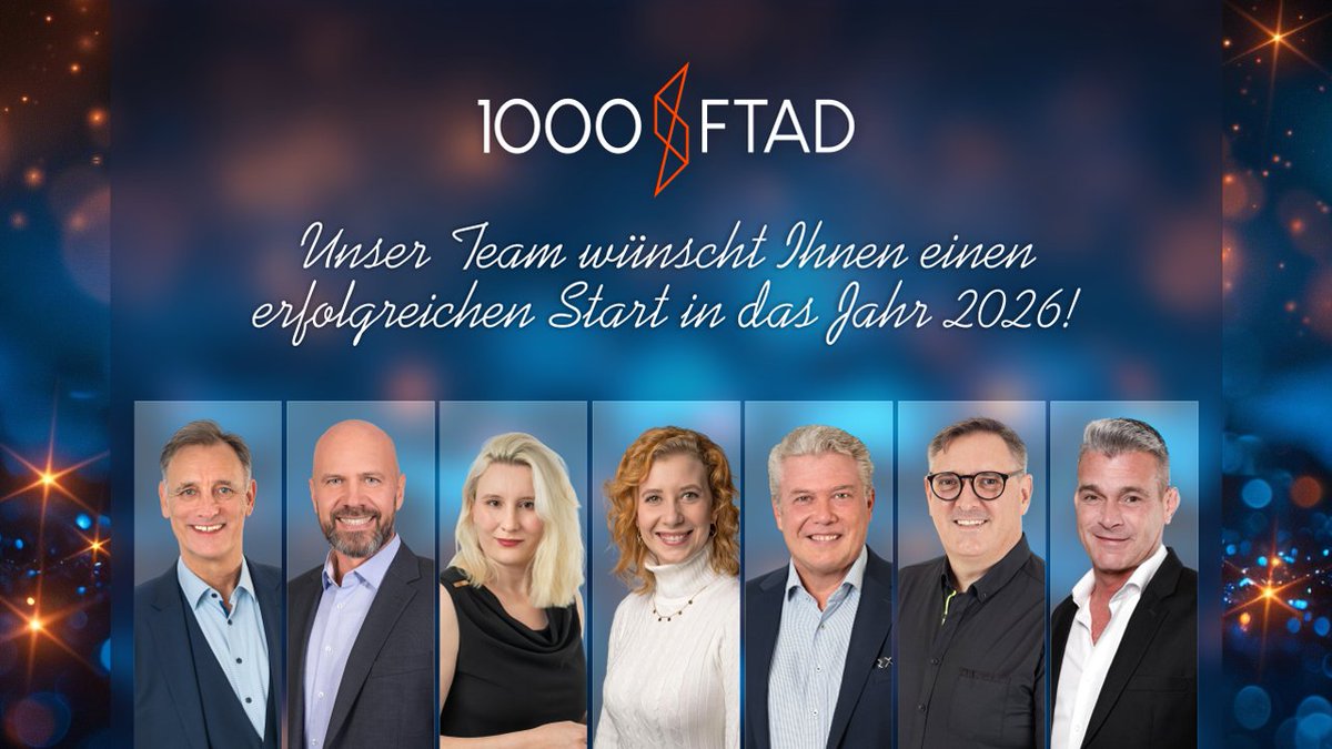 1000ftad's tweet photo. Vielen Dank an unsere Kunden und Partner für die großartige Unterstützung im Jahr 2025. Euer Vertrauen treibt uns an und motiviert unser gesamtes Team jeden Tag aufs Neue. 

Wir wünschen erholsame Feiertage und einen guten Start ins neue Jahr 2026. Gemeinsam blicken wir mit Zuversicht auf neue Chancen, Wachstum und nachhaltigen Erfolg. Auf eine starke Zusammenarbeit in 2026!