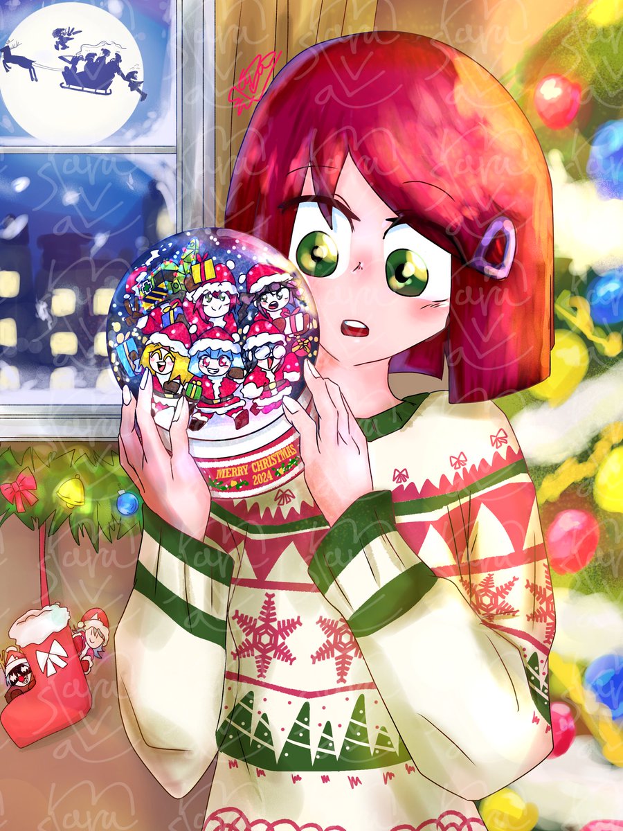 Larvastardust's tweet photo. イブなので去年のクリスマス絵を流そう https://t.co/dVc87SzuXY